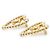 Orecchini Chanel Coco Mark a cuore in strass dorati Gold hardware - vista 2
