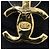 Orecchini Chanel Coco Mark a cuore in strass dorati Gold hardware - vista 8