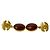 Orecchini vintage Gripoa Coco Mark di Chanel Rosso D'oro - vista 3