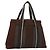 Hermès Hermes Troca Horizontal Tote aus Canvas MM Braun