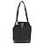Salvatore Ferragamo Schultertasche Nylon Emaille Schwarz Silber Authentisch BA5766