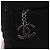 Borsa a spalla con catena CHANEL in cotone nero argento CC Auth 142754 - vista 15