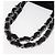 Borsa a spalla con catena CHANEL in cotone nero argento CC Auth 142754 - vista 7