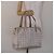 CHANEL Nuova linea da viaggio Borsa a mano in nylon beige argento CC Auth 141510 - vista 22