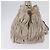 PRADA Borsa a Mano Arricciata in Pelle 2 in 1 Beige Oro Auth BA5654 D'oro - vista 4