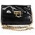 Borsa a Spalla Chain Gancini Salvatore Ferragamo Smalto Nero Oro Auth 142666 D'oro