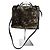 Vintage Courreges 2Way Leder-Fell Tasche braun