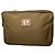Vintage Courreges Polyester-Leder Clutch khaki braun