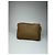 Vintage Courreges Polyester-Leder Clutch khaki braun - Ansicht 14
