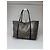 Vintage Gucci Monogram Leder Tote Bag Schwarz Grau - Ansicht 14