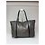 Vintage Gucci Monogram Leder Tote Bag Schwarz Grau - Ansicht 15