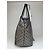 Vintage Gucci Monogram Leder Tote Bag Schwarz Grau - Ansicht 6
