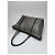 Vintage Gucci Monogram Leder Tote Bag Schwarz Grau - Ansicht 9