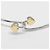 Bracciale a bangle con doppio cuore Tiffany & Co. in argento sterling con oro giallo 18K - vista 7