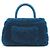 Borsa a spalla Chanel V-Stitch Coco Handle (XS) con catena Blu - vista 2