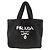 Prada MONTONE 1BF130 Fell Tote Bag Schwarz