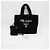 Prada MONTONE 1BF130 Fell Tote Bag Schwarz - Ansicht 2