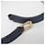 Bracciale in pelle e metallo Rivale Double Tour di Hermès D'oro Blu navy  - vista 4