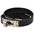 Bracciale Kelly Double Tour in Vitello Box di Hermès Nero