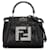 Fendi Beads Leather Mini Peekaboo Iconic 2way Bag 8BN316 Black  ref.2528336