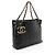 Gabrielle Chanel Patentleder Puzzle Tote Schwarz - Ansicht 2