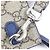 Pochette Clutch Piccola Borsa da Lavoro Gucci GG Supreme Beige Blu navy - vista 9