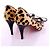 Autre Marque Harako Leder Pumps aus der ES-Kollektion Beige Leopardenprint - Ansicht 4