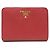 Billetera bifold de cuero Saffiano rojo Prada 1ML018 Roja
