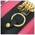 Portachiavi in pelle Saffiano Prada in nero e rosa - vista 12