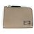 Monedero de cuero beige Fendi