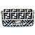 Borsa Fendi Baguette Bianca e Nera in Tela Nero Bianco