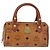 Borsa MCM Logogram Vicetos in pelle PVC marrone e oro Auth BA6026 D'oro - vista 13