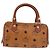 Borsa MCM Logogram Vicetos in pelle PVC marrone e oro Auth BA6026 D'oro - vista 2