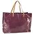 LOUIS VUITTON Bolsa Tote Reade GM Monogram Vernis Roxo M91085 Auth 142176