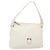 Borsa a Spalla Gancini in Pelle Bianca Argento Salvatore Ferragamo Auth 141105 Bianco