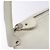 Borsa a Spalla Gancini in Pelle Bianca Argento Salvatore Ferragamo Auth 141105 Bianco - vista 10