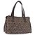 Borsa a Spalla Salvatore Ferragamo in Pelle PVC Marrone Scuro Argento Auth BA4805