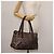 Borsa a Spalla Salvatore Ferragamo in Pelle PVC Marrone Scuro Argento Auth BA4805 - vista 23
