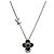 Louis Vuitton Pendente Vivienne S00 Collana metallo Nero M00831 LV Auth 140421
