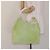 Céline Borsa a mano CELINE in suede argento verde chiaro Auth 141764 - vista 21