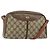 Borsa Gucci GG Supreme Web Sherry Line PVC Beige Oro 001 261 1086 Auth BA6005 D'oro