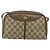 Borsa Gucci GG Supreme Web Sherry Line PVC Beige Oro 001 261 1086 Auth BA6005 D'oro - vista 13