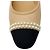Chanel Bege / Preto 2020 Sapatilhas de Couro de Cordeiro com Pérolas e Bico de Grosgrain - vista 5