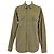 Camicia in denim verde militare a maniche lunghe Saint Laurent