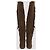 Stivali in suede marrone con frange sopra il ginocchio Saint Laurent