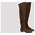 Stivali in suede marrone con frange sopra il ginocchio Saint Laurent - vista 2