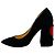 Décolleté in velluto nero Charlotte Olympia con cuore rosso - vista 3