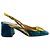 Pumps Slingback Cavalla Aqua Velvet di Rupert Sanderson con Oro - vista 2