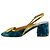 Pumps Slingback Cavalla Aqua Velvet di Rupert Sanderson con Oro - vista 3
