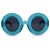 Jeremy Scott Gafas de sol oversize JSPool/3 azules de Linda Farrow 145 mm Turquesa